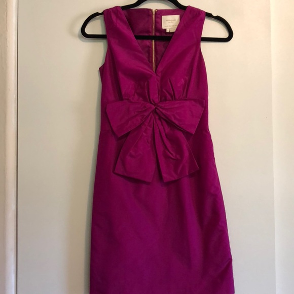Kate Spade ♠️ silk fuschia bow dress! - Picture 6 of 8